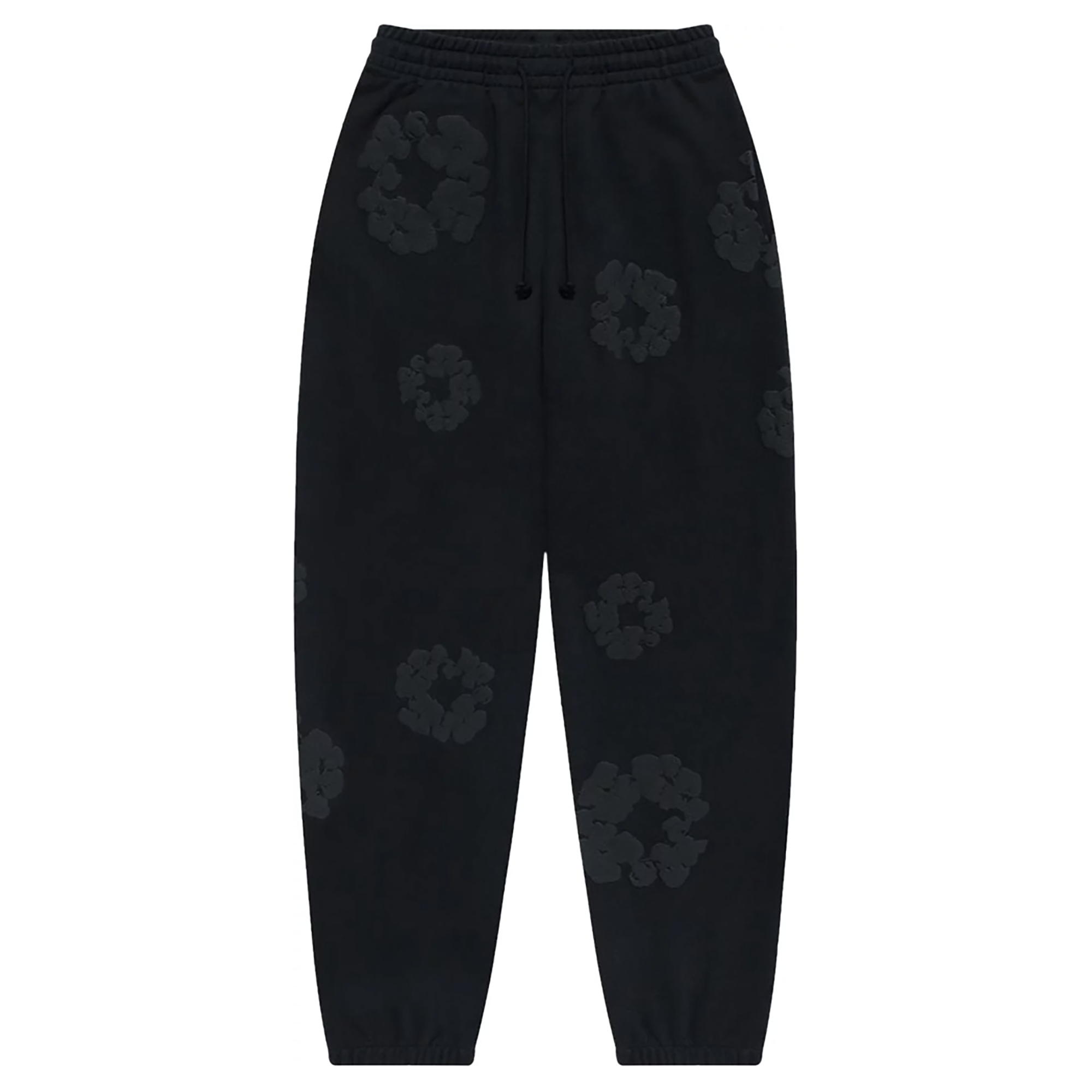 THE COTTON WREATH SWEATPANTS BLACK MONOCHROME