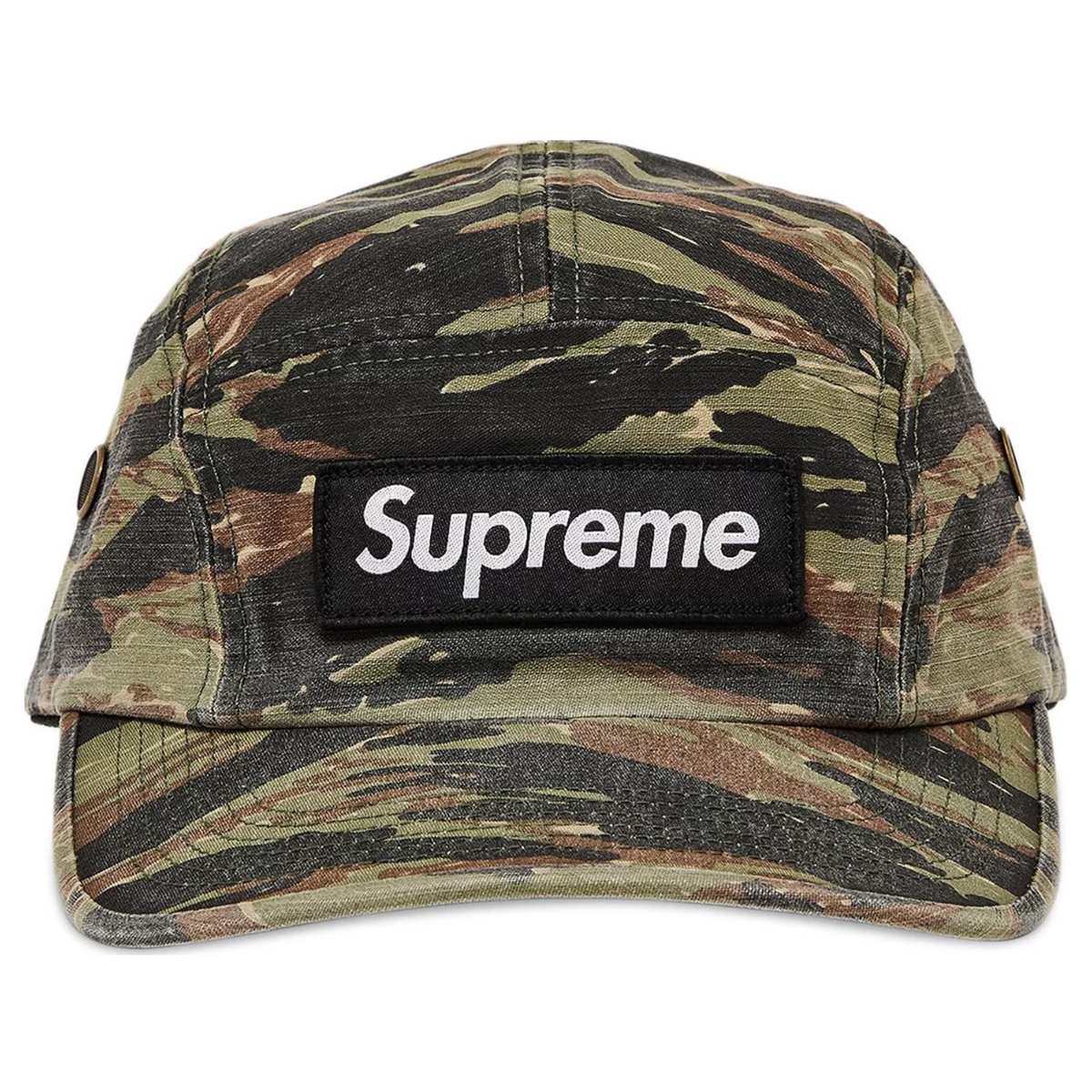 Supreme Military 5-Panel Camp Cap Olive Tiger Camo (SS24 Supreme Military 5-Panel Camp Cap Olive Tiger Camo (SS24