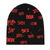 SEX SKULLY BEANIE BLACK RED