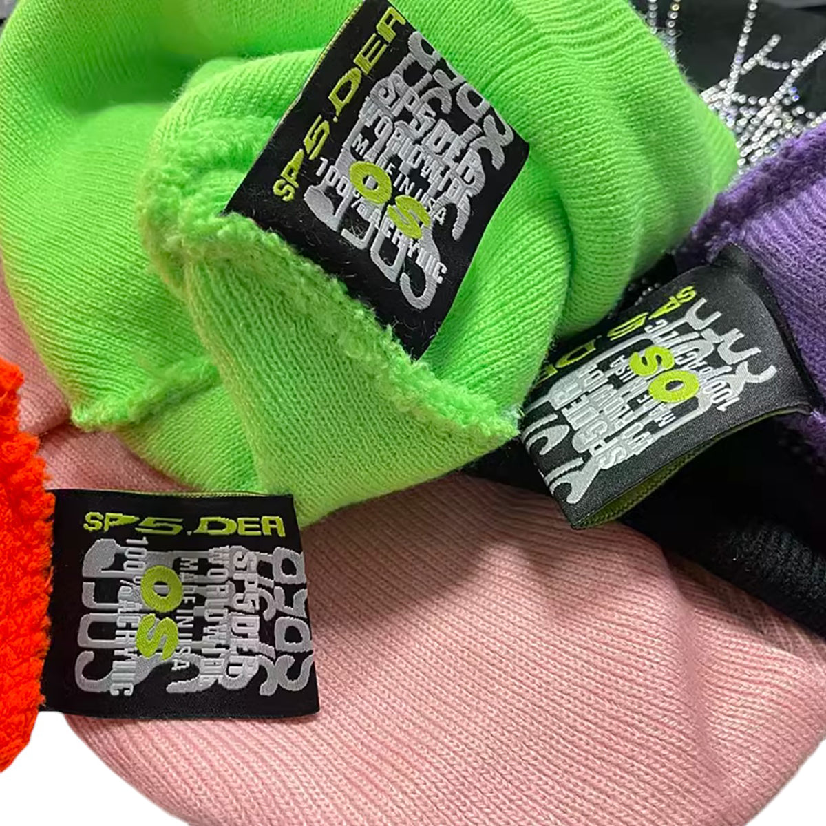 WEB RHINESTONE BEANIE BLACK