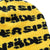 FUZZY LOGO SKULLY BEANIE YELLOW BLACK