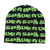 FUZZY LOGO SKULLY BEANIE BLACK GREEN