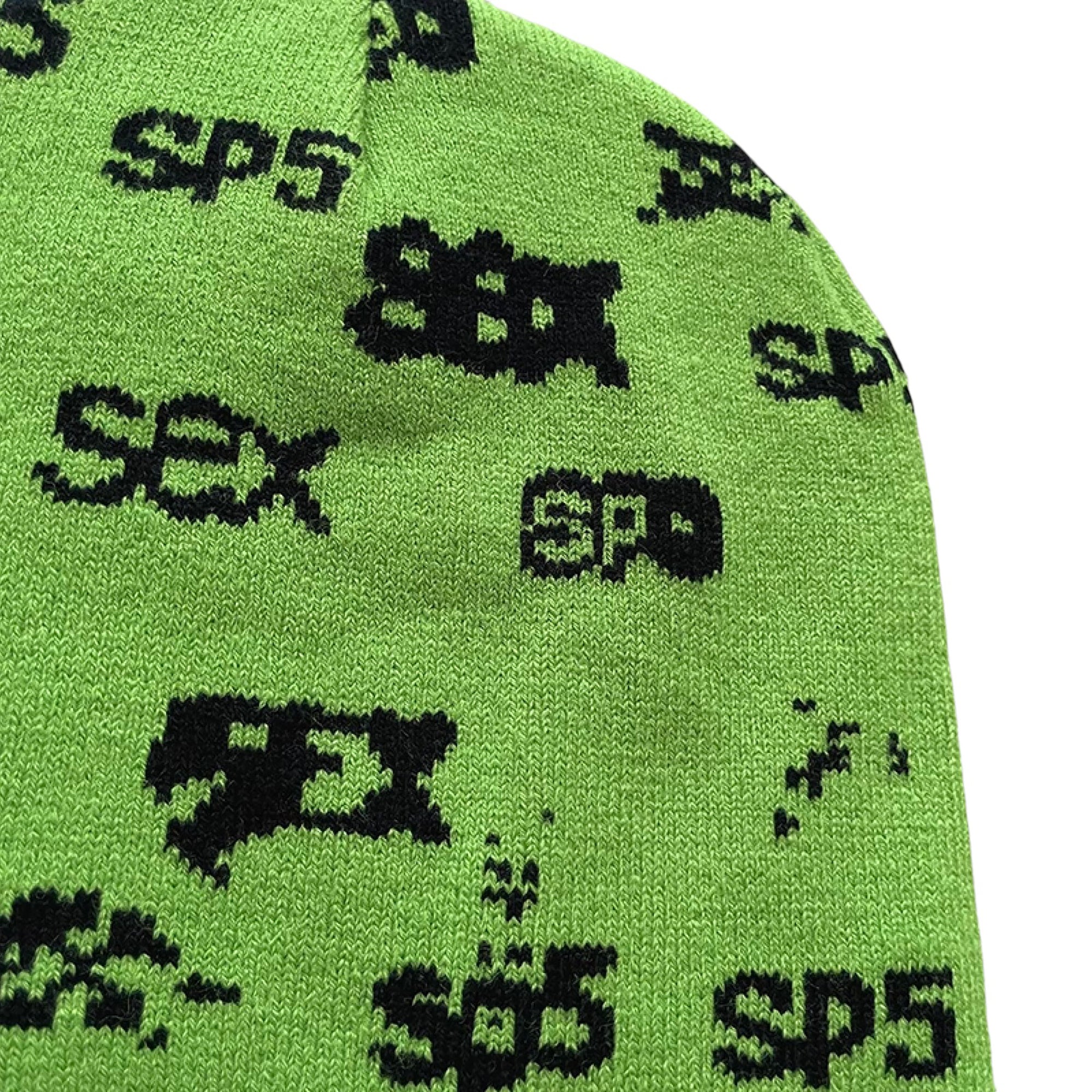 SEX SKULLY BEANIE SLIME GREEN