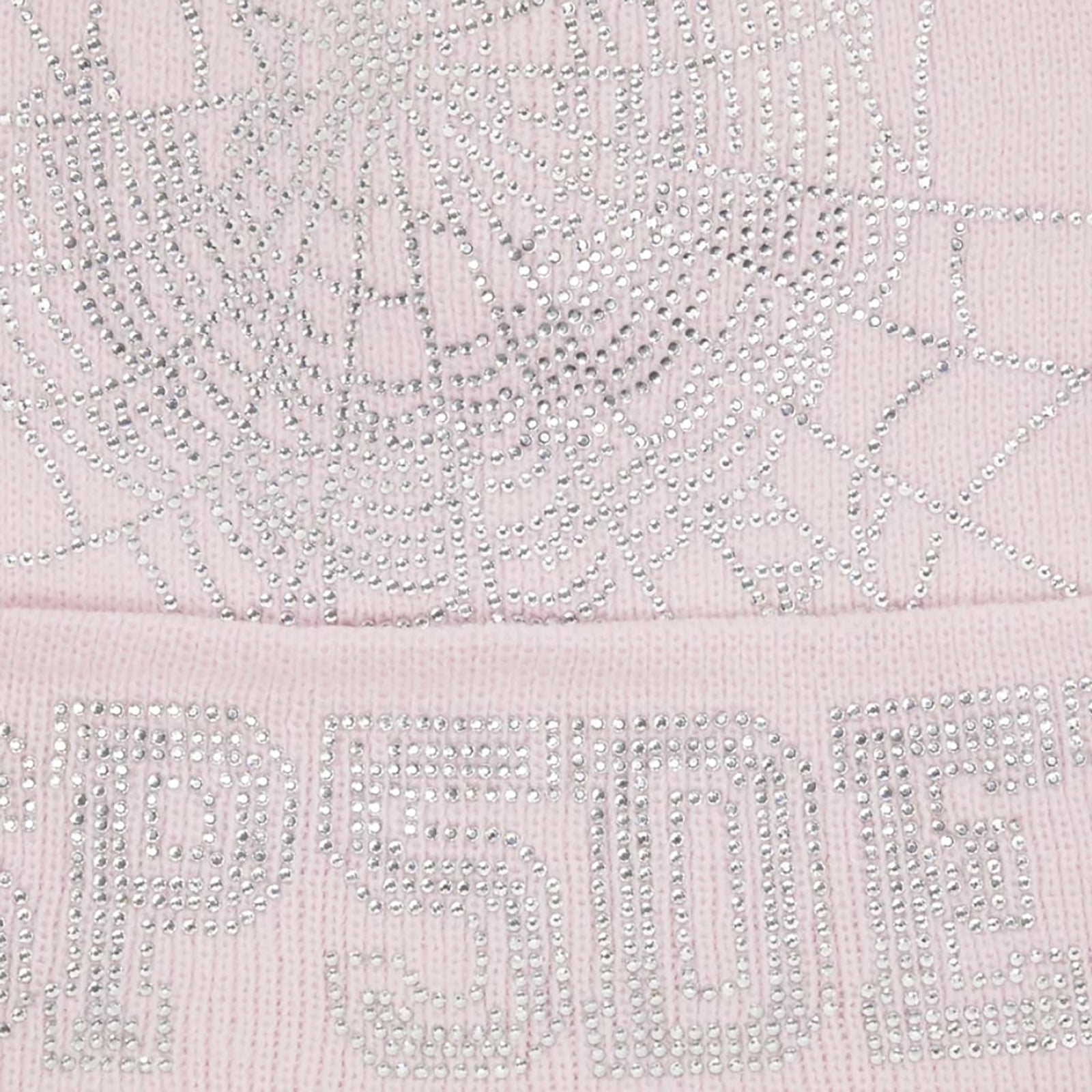 WEB RHINESTONE BEANIE PINK
