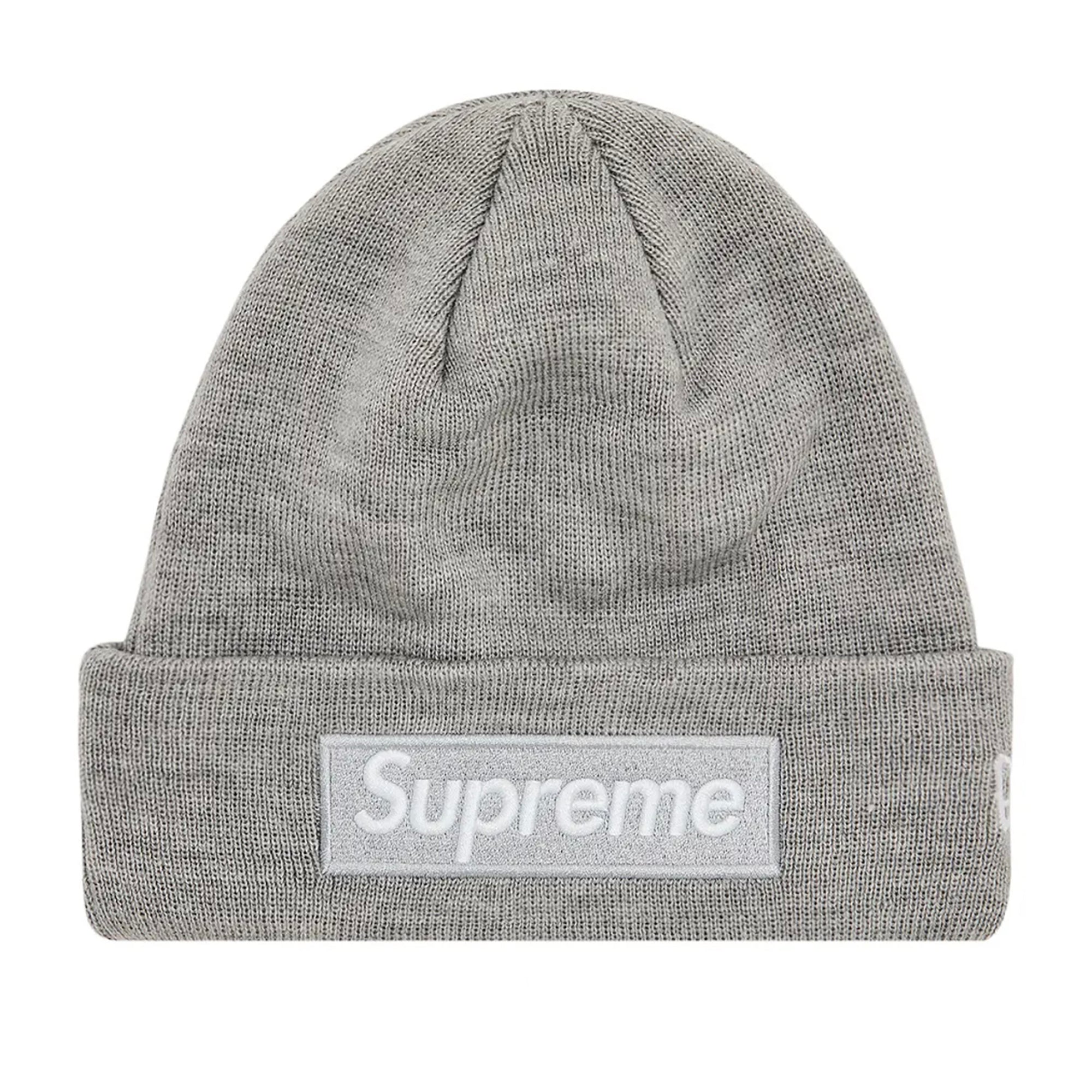 NEW ERA BOX LOGO BEANIE HEATHER GREY (FW24)