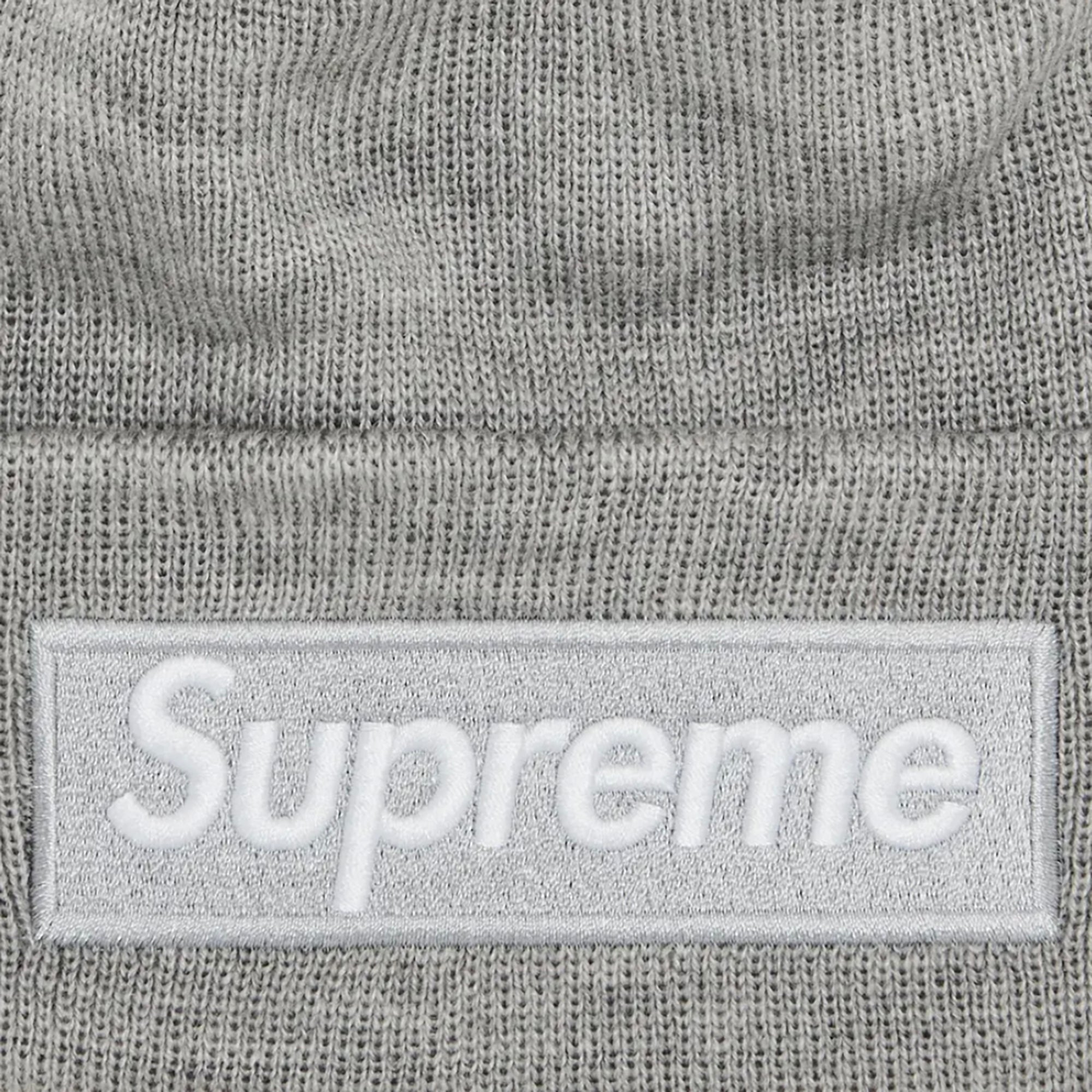 NEW ERA BOX LOGO BEANIE HEATHER GREY (FW24)