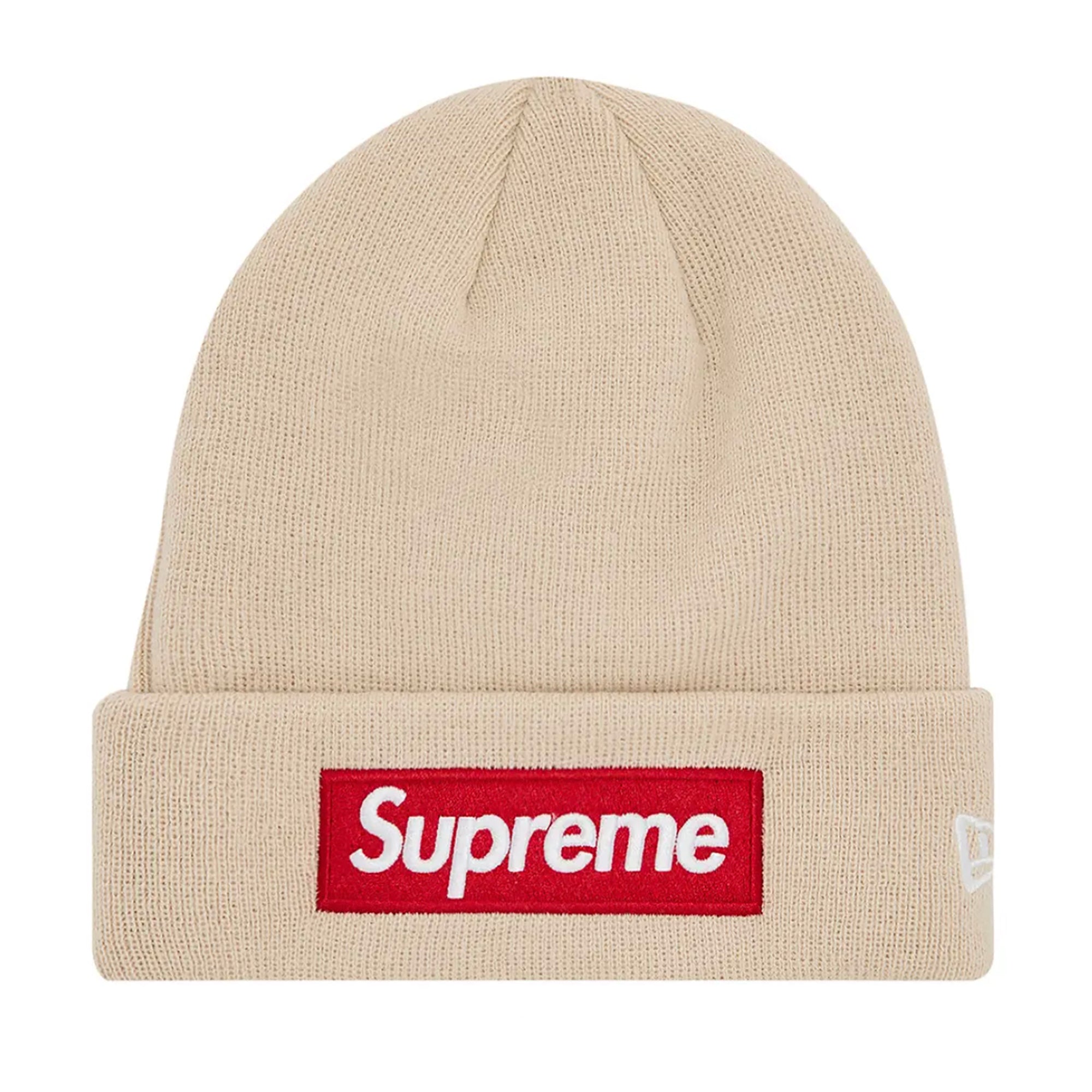 NEW ERA BOX LOGO BEANIE STONE (FW24)