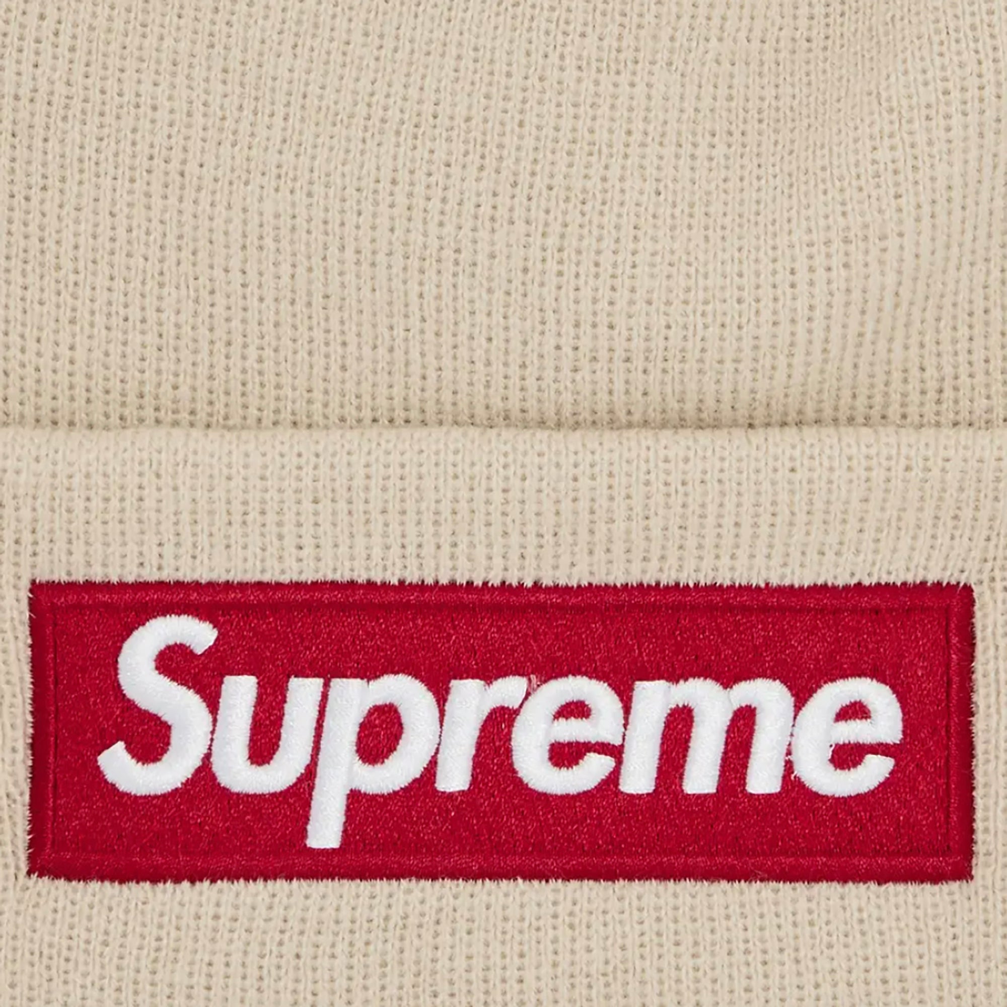 NEW ERA BOX LOGO BEANIE STONE (FW24)