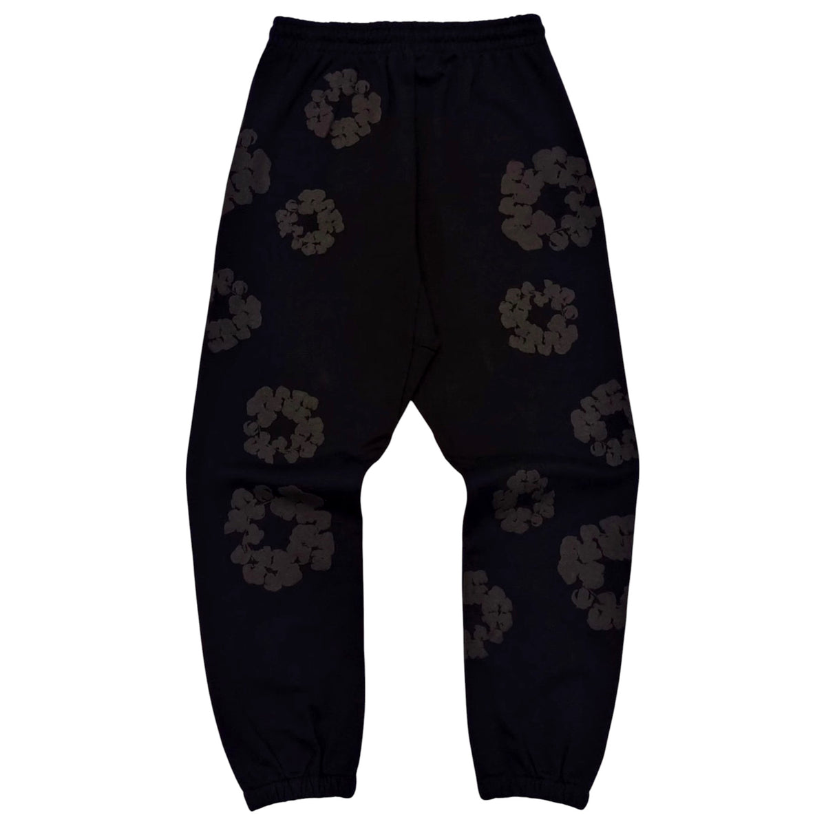 THE COTTON WREATH SWEATPANTS BLACK MONOCHROME