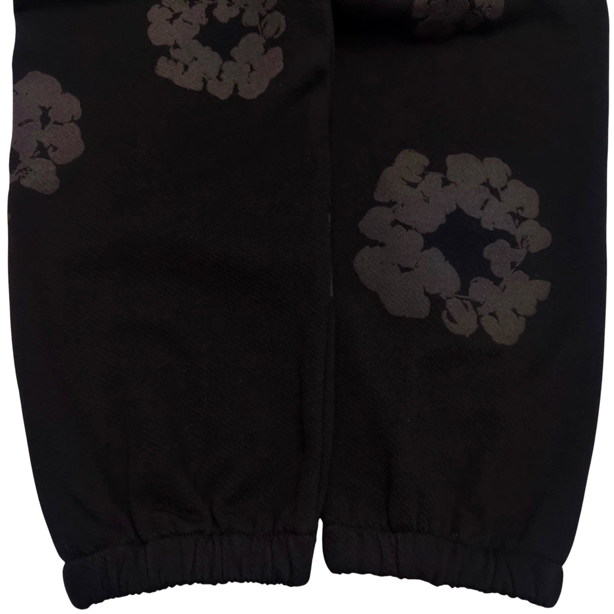 THE COTTON WREATH SWEATPANTS BLACK MONOCHROME