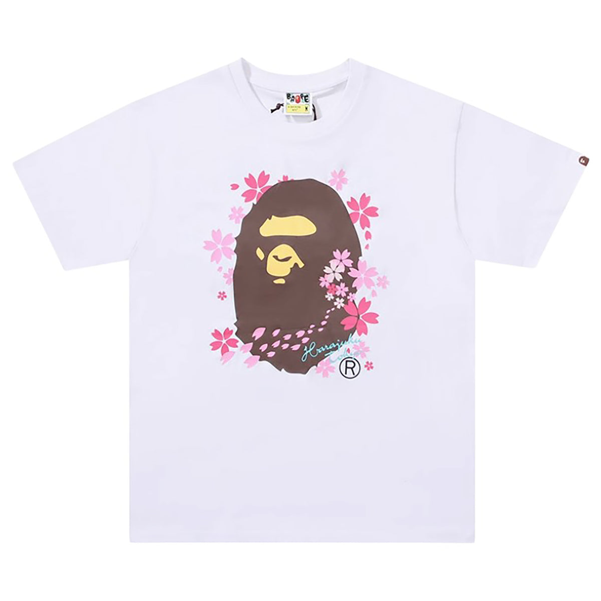 SAKURA APE HEAD T-SHIRT WHITE PINK | A BATHING APE