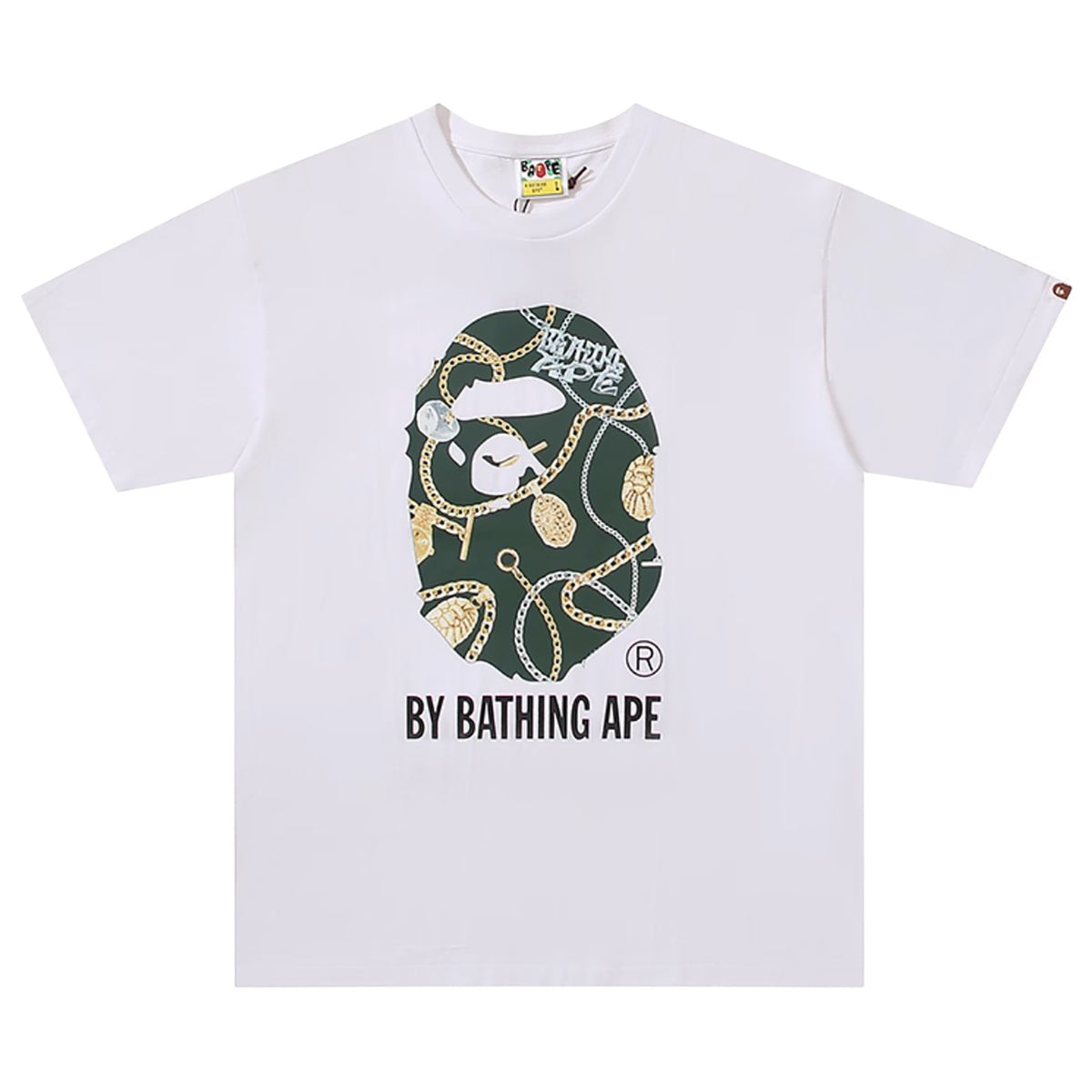 JEWELS APE HEAD T-SHIRT WHITE | A BATHING APE