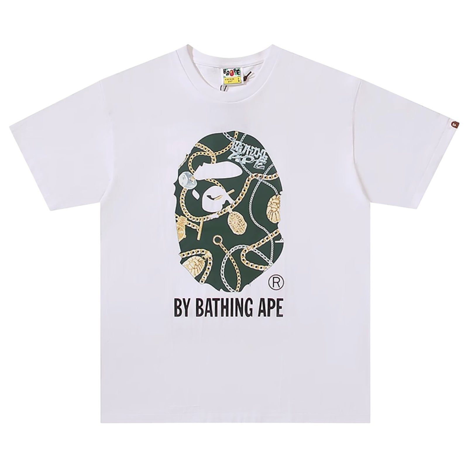JEWELS APE HEAD T-SHIRT WHITE | A BATHING APE