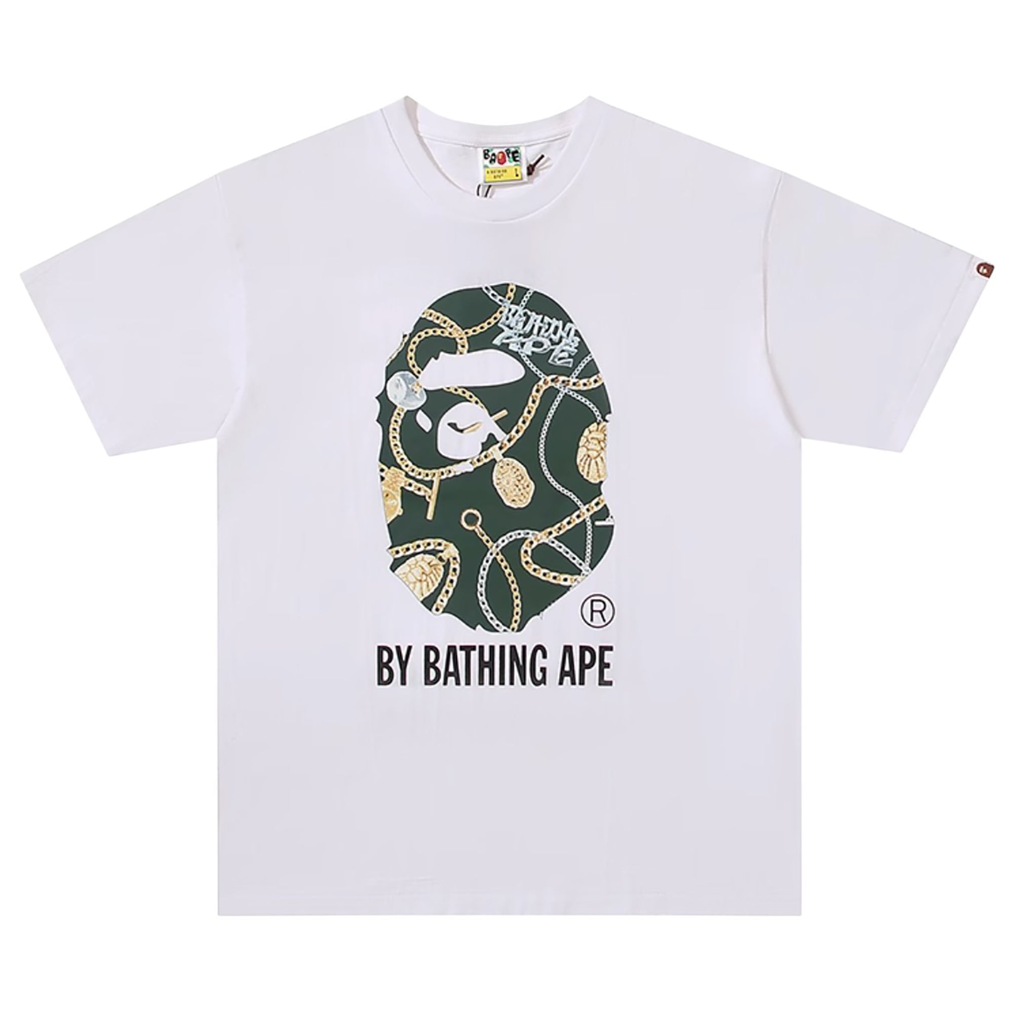 JEWELS APE HEAD T-SHIRT WHITE | A BATHING APE