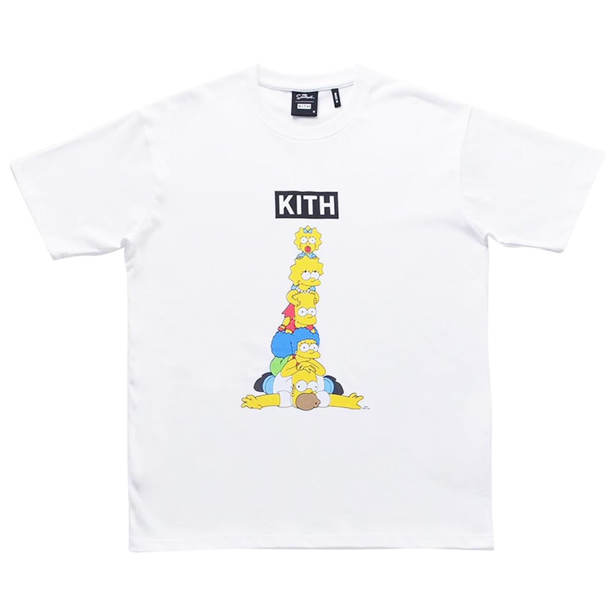 THE SIMPSONS FAMILY STACK T-SHIRT WHITE