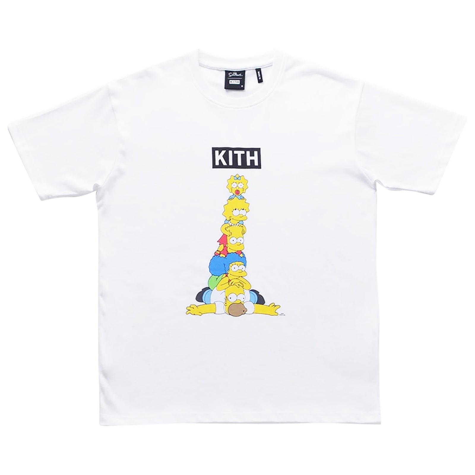 THE SIMPSONS FAMILY STACK T-SHIRT WHITE