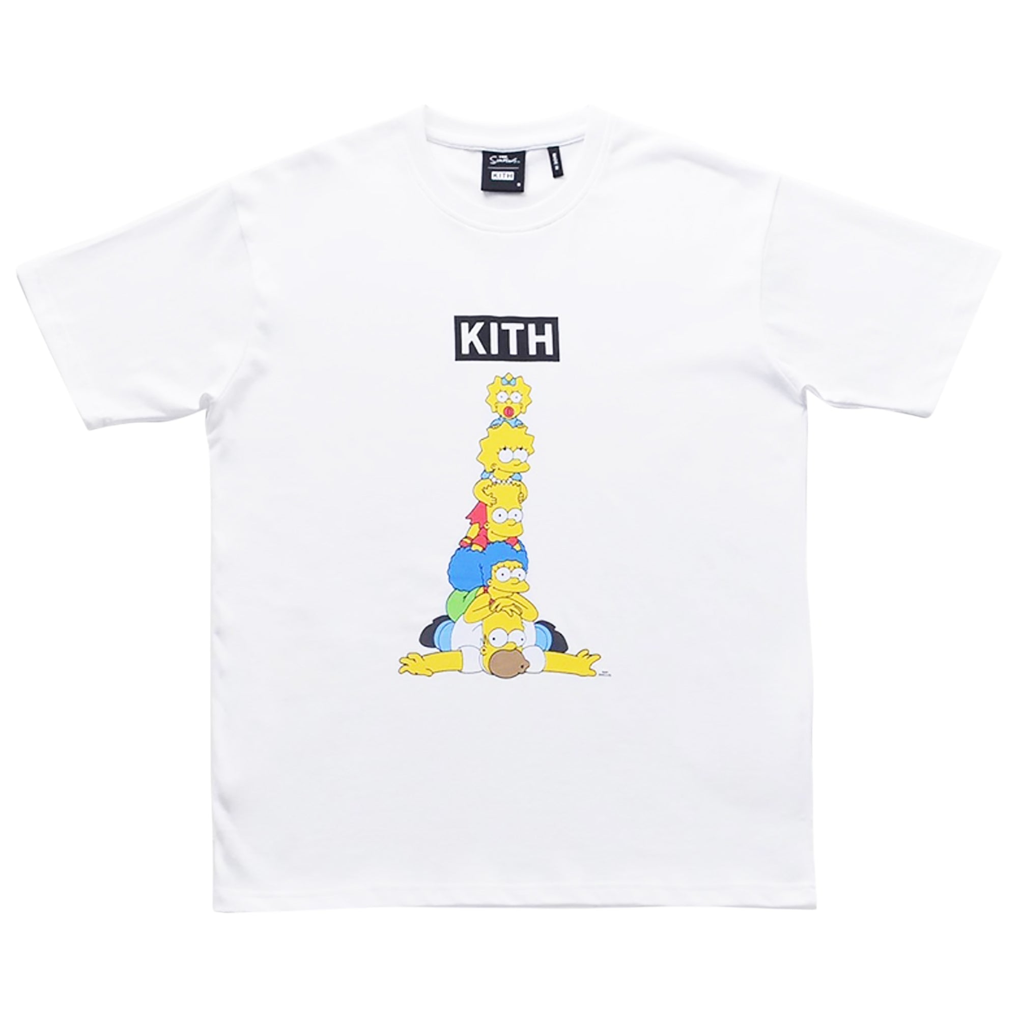 THE SIMPSONS FAMILY STACK T-SHIRT WHITE