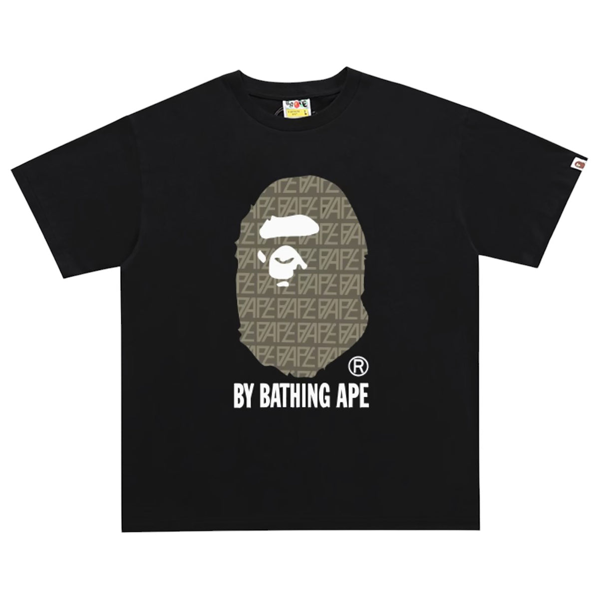LOGO MONOGRAM T-SHIRT BLACK BEIGE | A BATHING APE