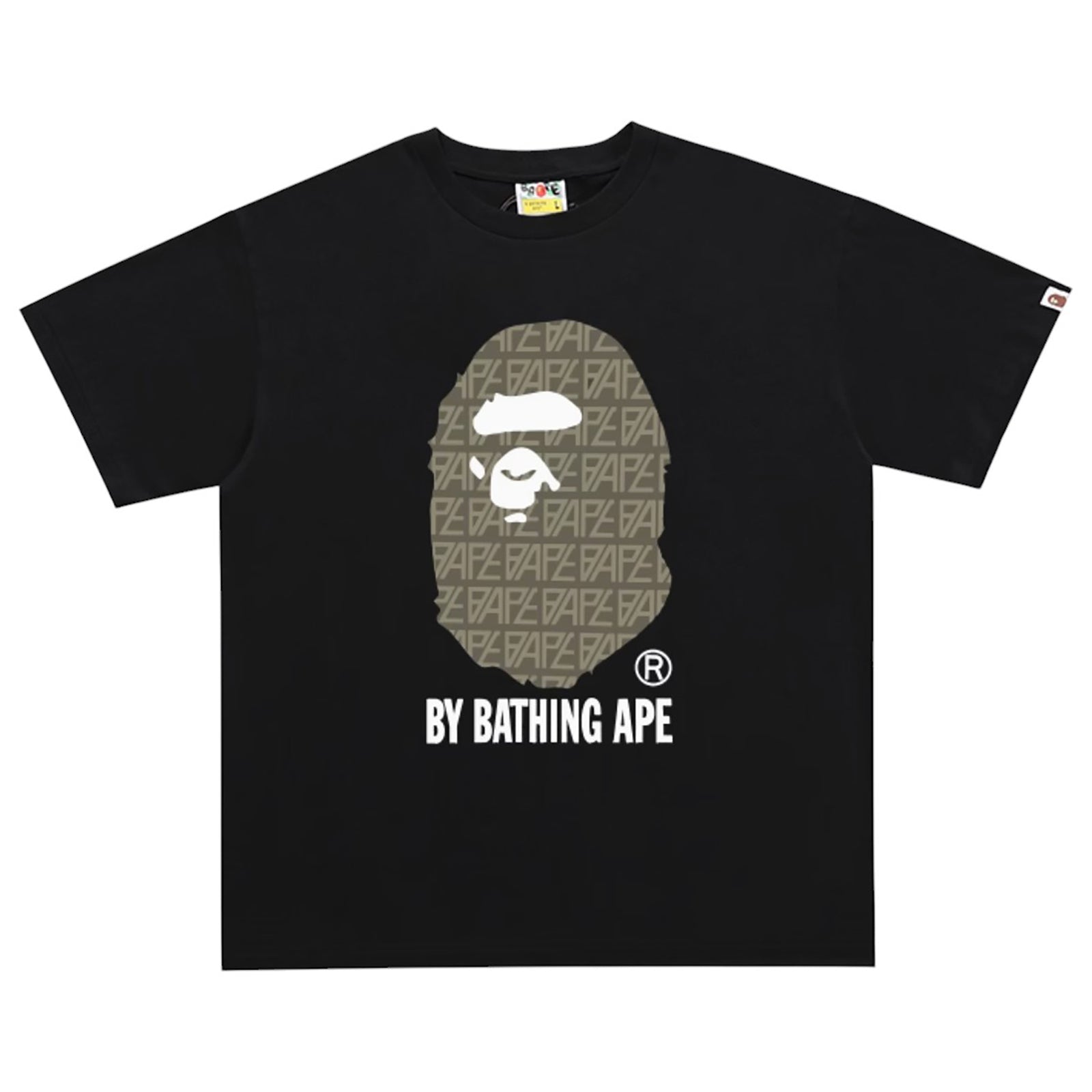 LOGO MONOGRAM T-SHIRT BLACK BEIGE | A BATHING APE