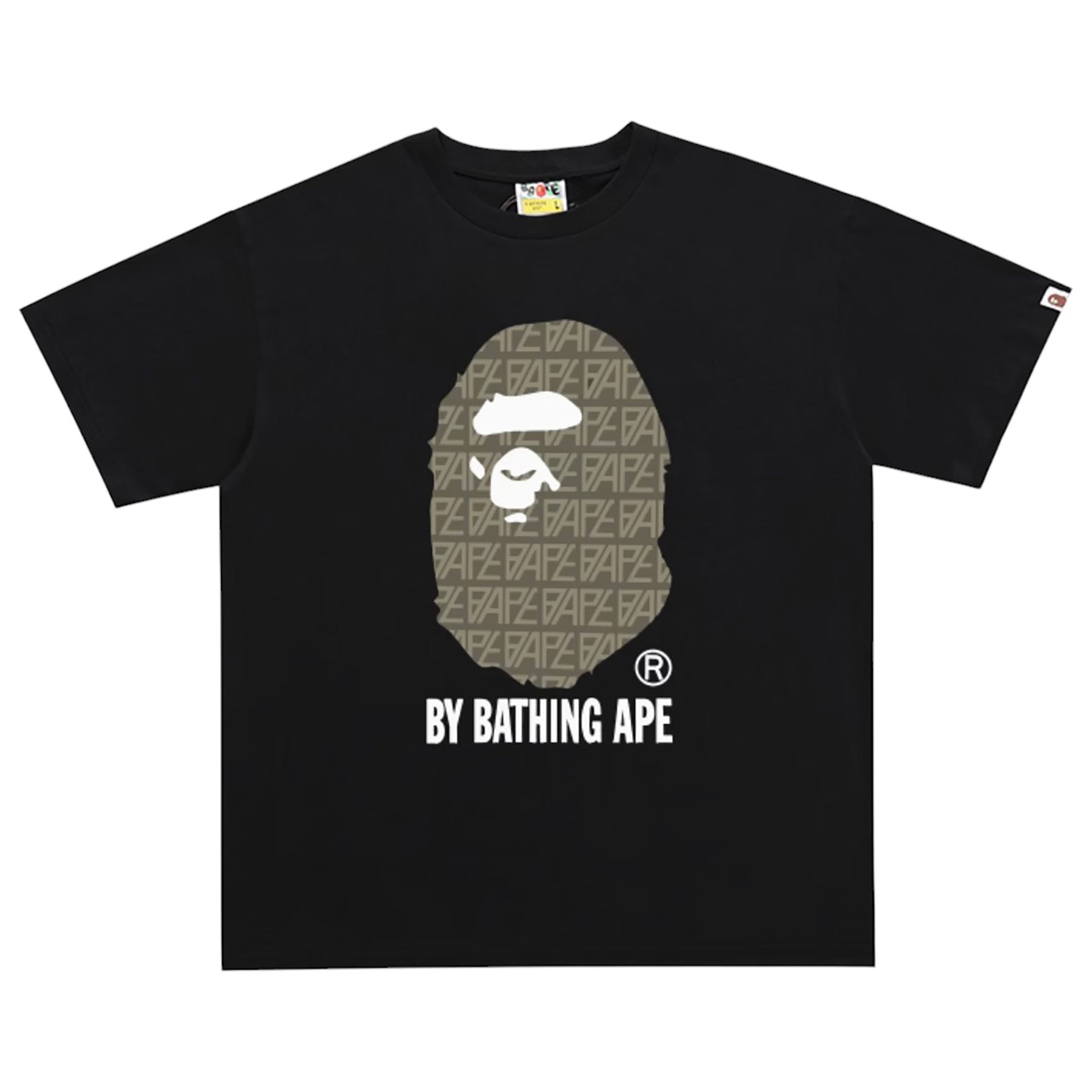 LOGO MONOGRAM T-SHIRT BLACK BEIGE | A BATHING APE