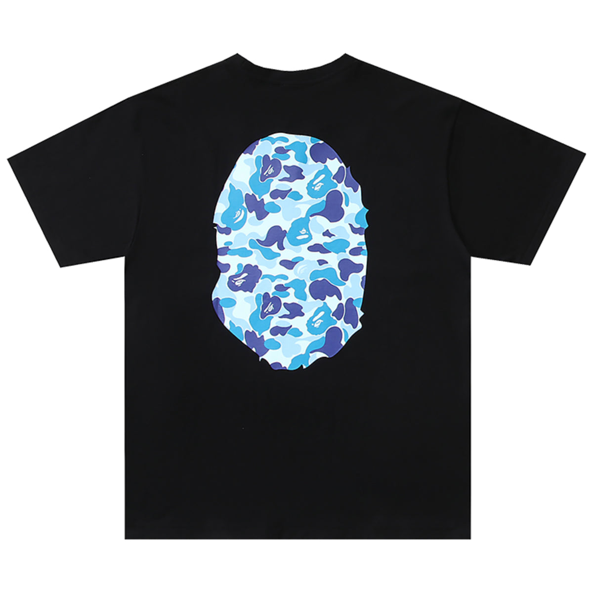 ABC CAMO BIG APE HEAD T-SHIRT BLACK BLUE | A BATHING APE