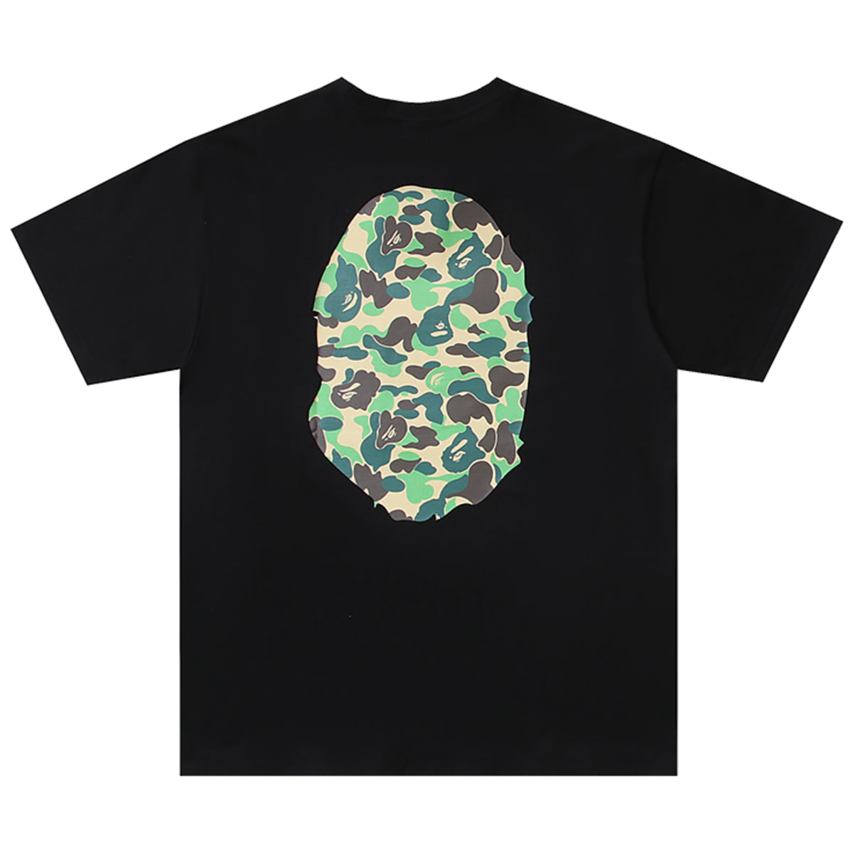 ABC CAMO BIG APE HEAD T-SHIRT BLACK GREEN | A BATHING APE