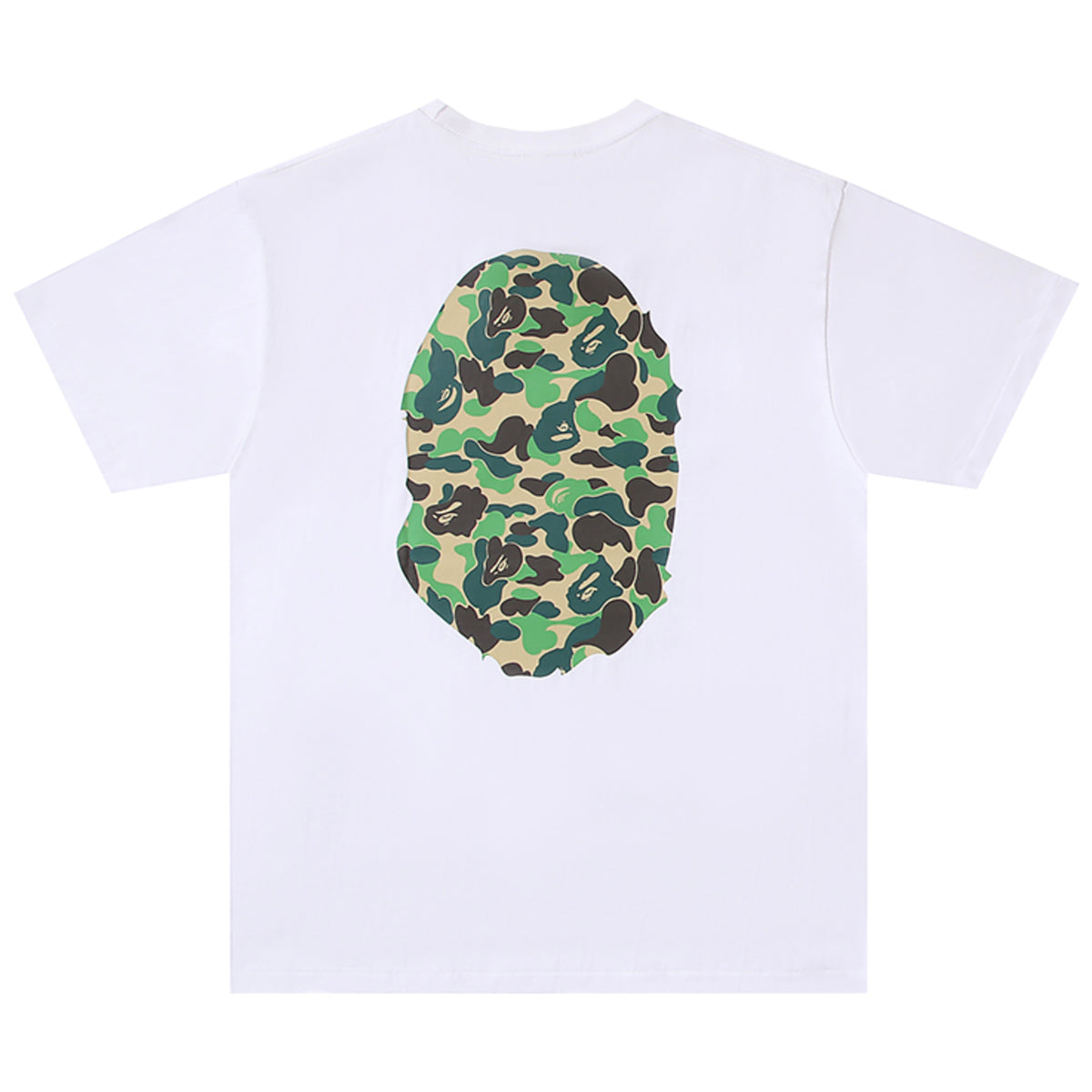 ABC CAMO BIG APE HEAD T-SHIRT WHITE GREEN | A BATHING APE