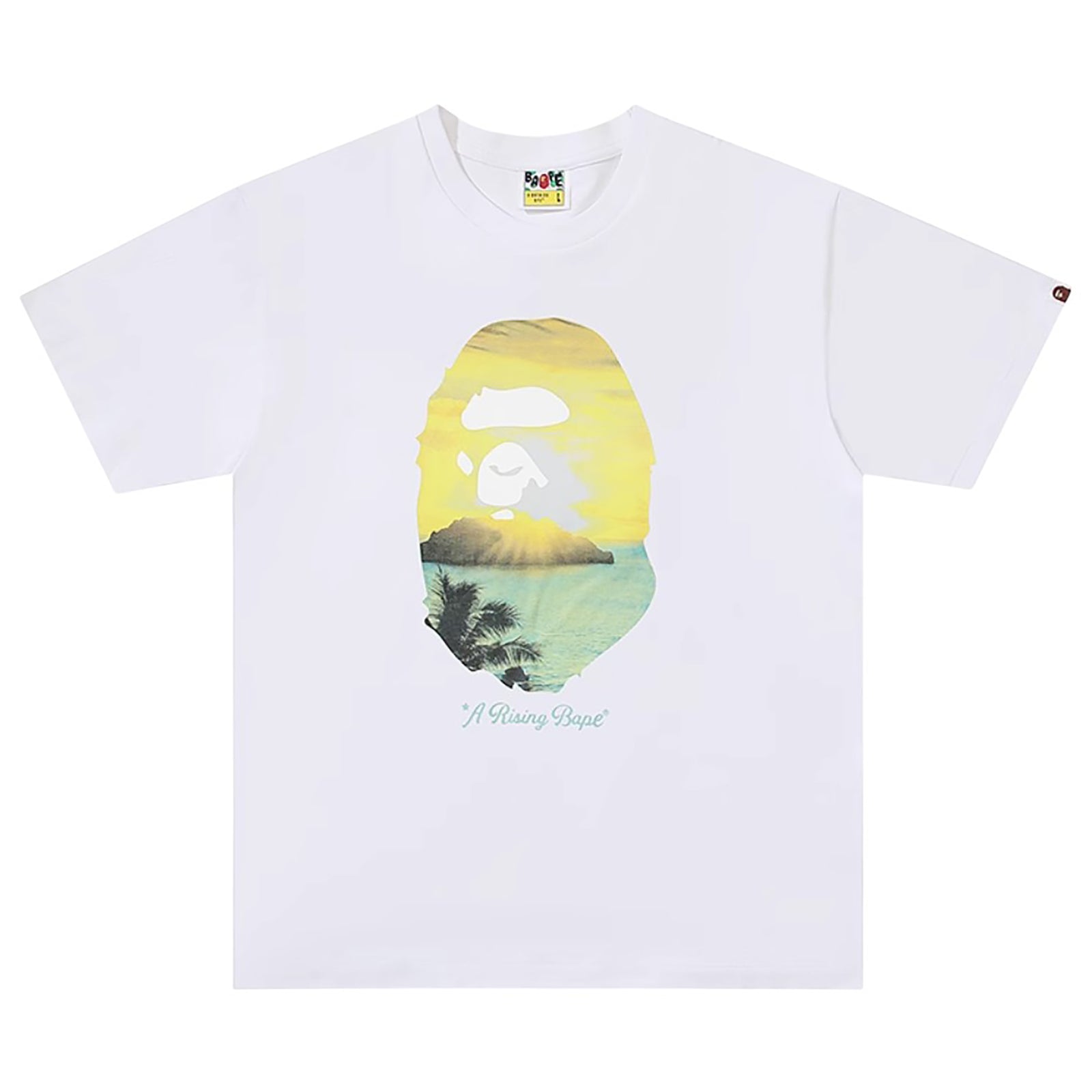 A RISING BAPE PHOTO T-SHIRT WHITE | A BATHING APE