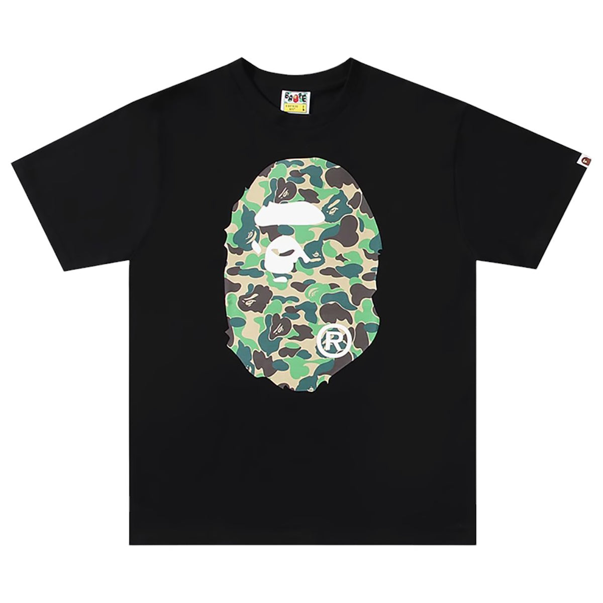 ABC CAMO BIG APE HEAD T-SHIRT BLACK GREEN | A BATHING APE