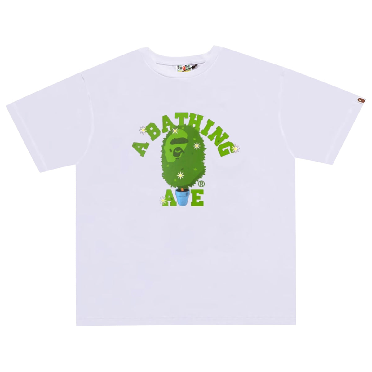 BONSAI TREE COLLEGE T-SHIRT WHITE GREEN | A BATHING APE