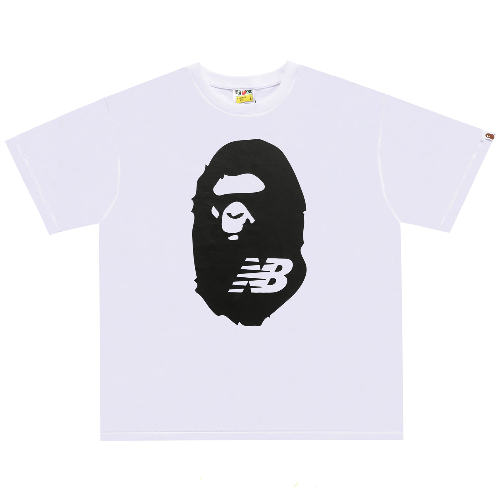 NEW BALANCE APE HEAD T-SHIRT WHITE | A BATHING APE