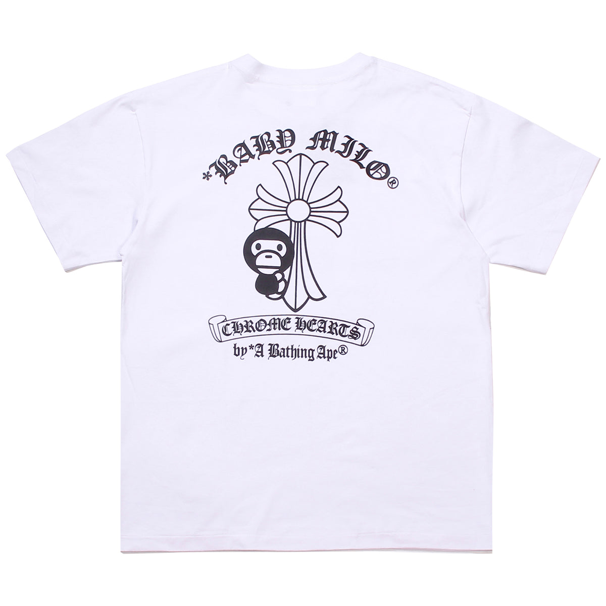 CHROME HEARTS BABY MILO T-SHIRT WHITE | A BATHING APE