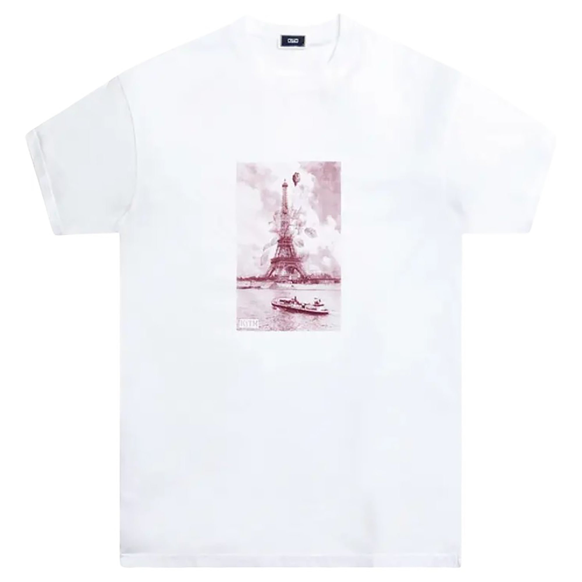 FLORAL MAROON EIFFEL T-SHIRT WHITE