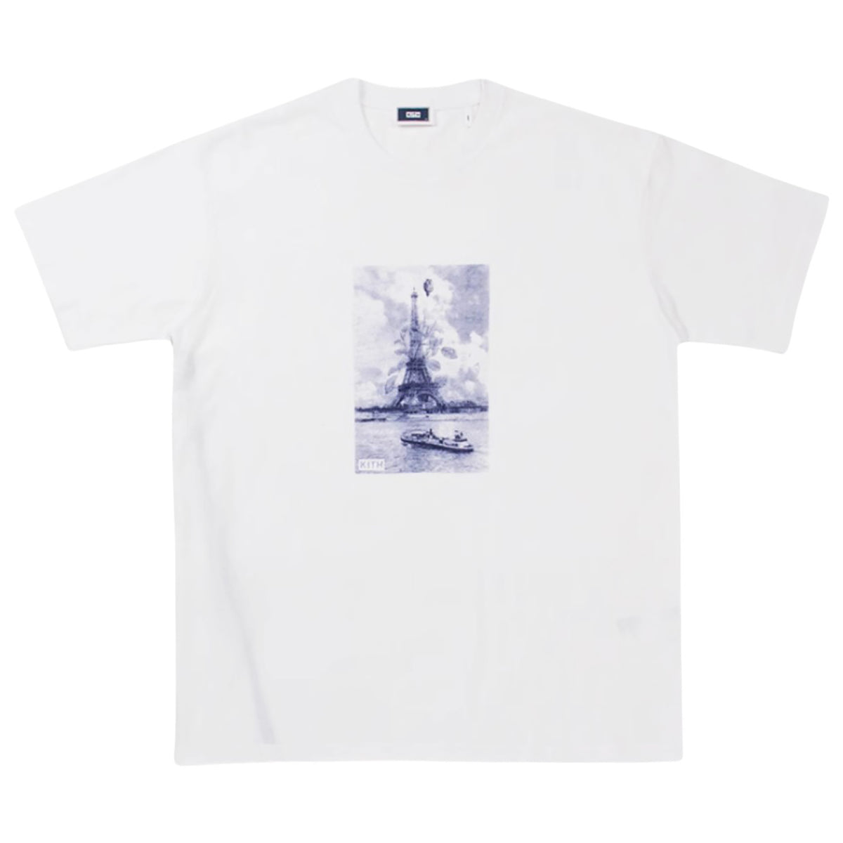 FLORAL NAVY EIFFEL T-SHIRT WHITE