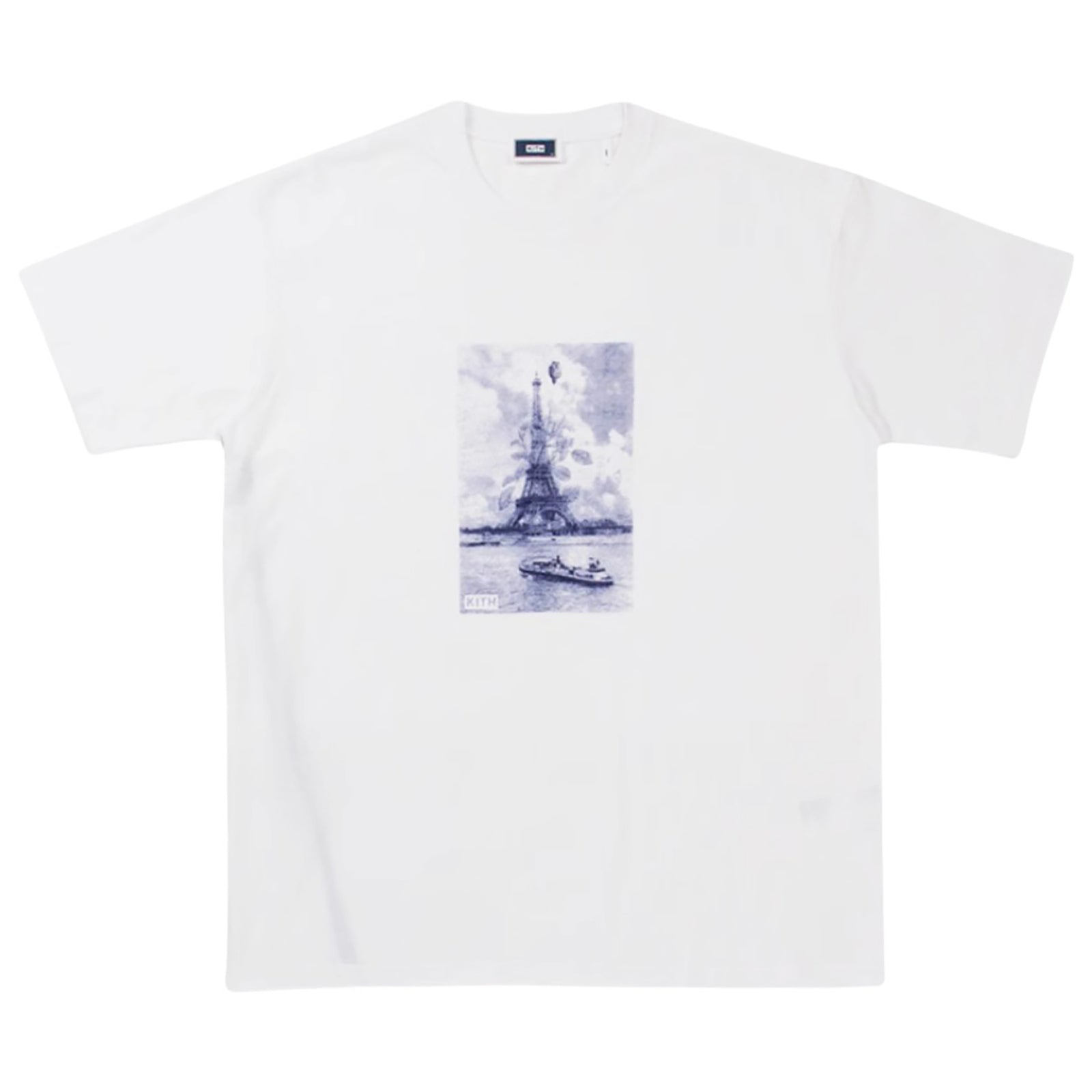 FLORAL NAVY EIFFEL T-SHIRT WHITE