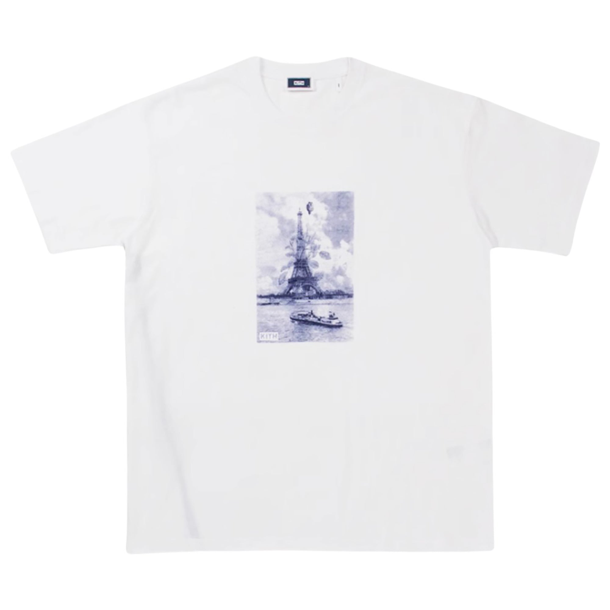 FLORAL NAVY EIFFEL T-SHIRT WHITE