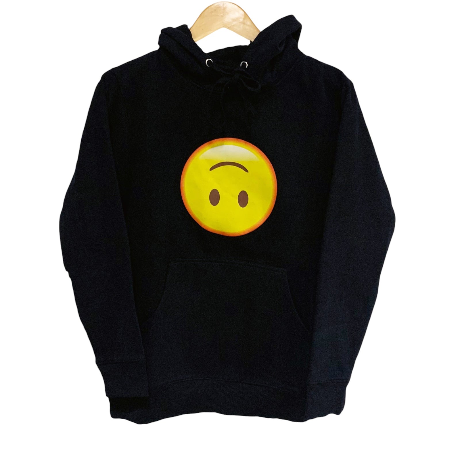 SMILEY FACE HOODIE SWEATSHIRT BLACK YELLOW | ASSC