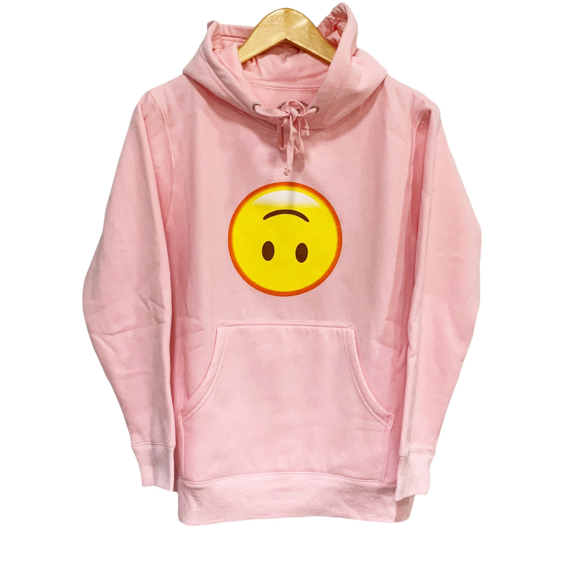 SMILEY FACE HOODIE SWEATSHIRT PINK BLACK | ASSC