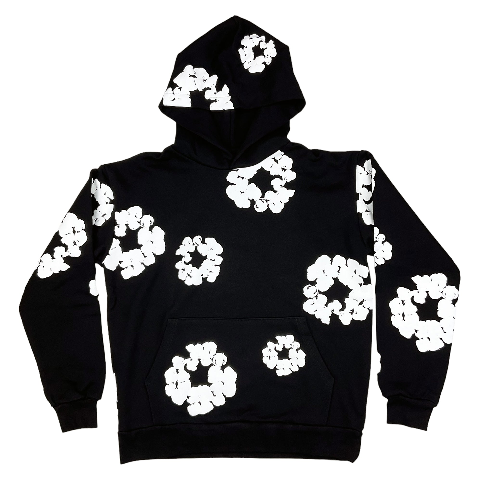 THE COTTON WREATH HOODIE SWEATSHIRT BLACK