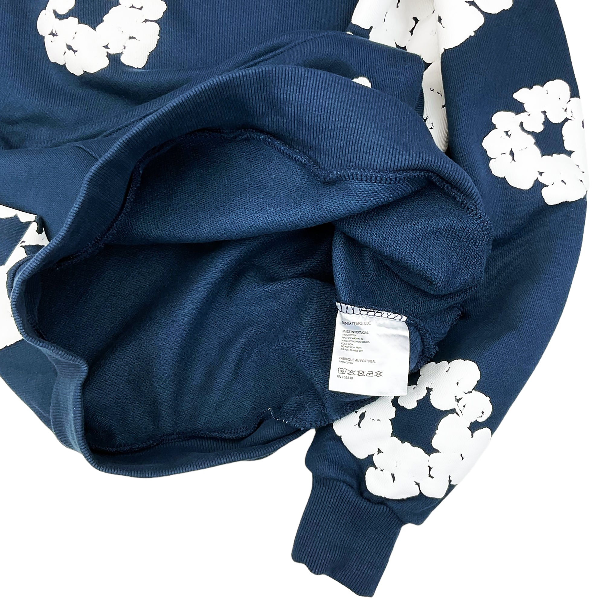 THE COTTON WREATH HOODIE SWEATSHIRT NAVY