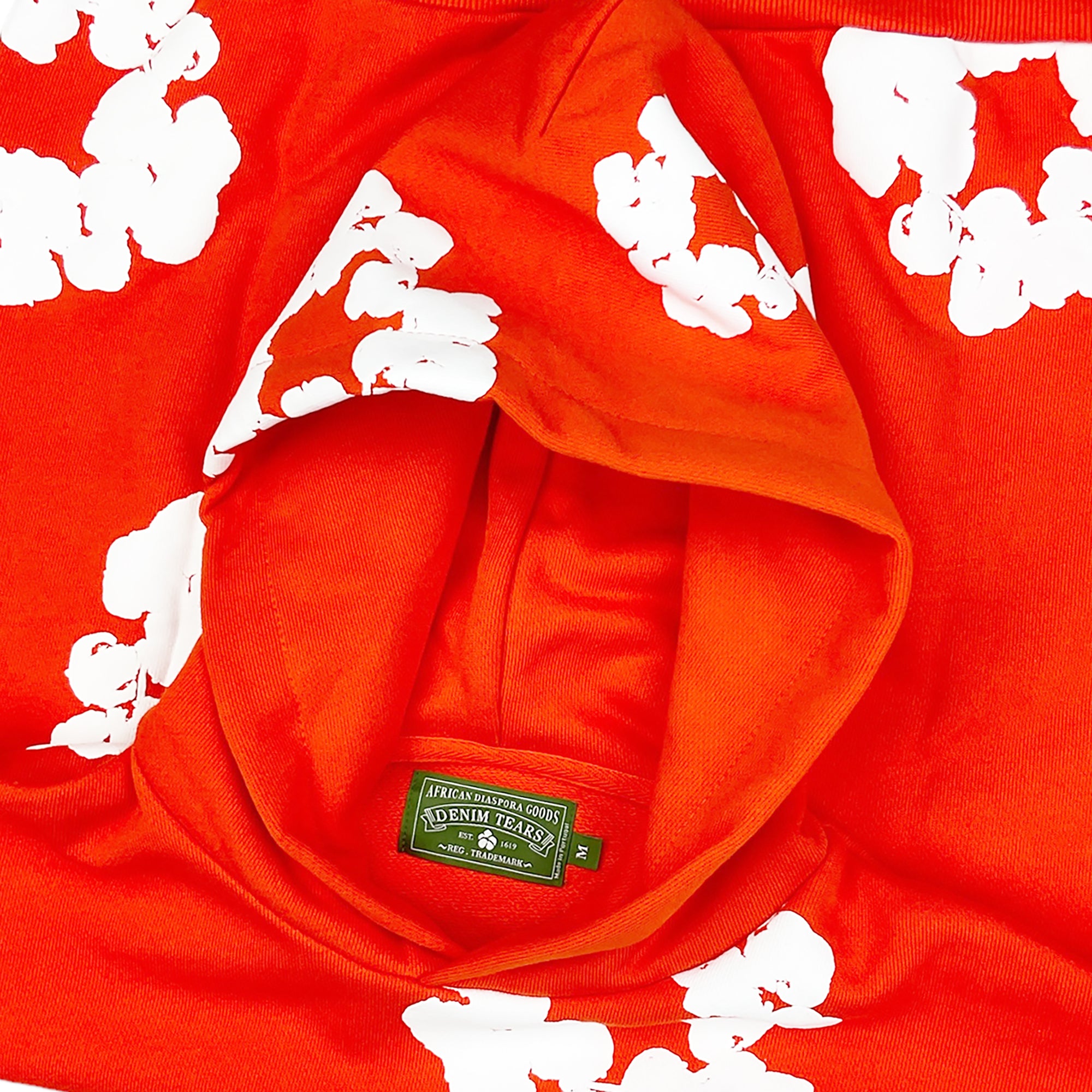 THE COTTON WREATH HOODIE SWEATSHIRT ORANGE