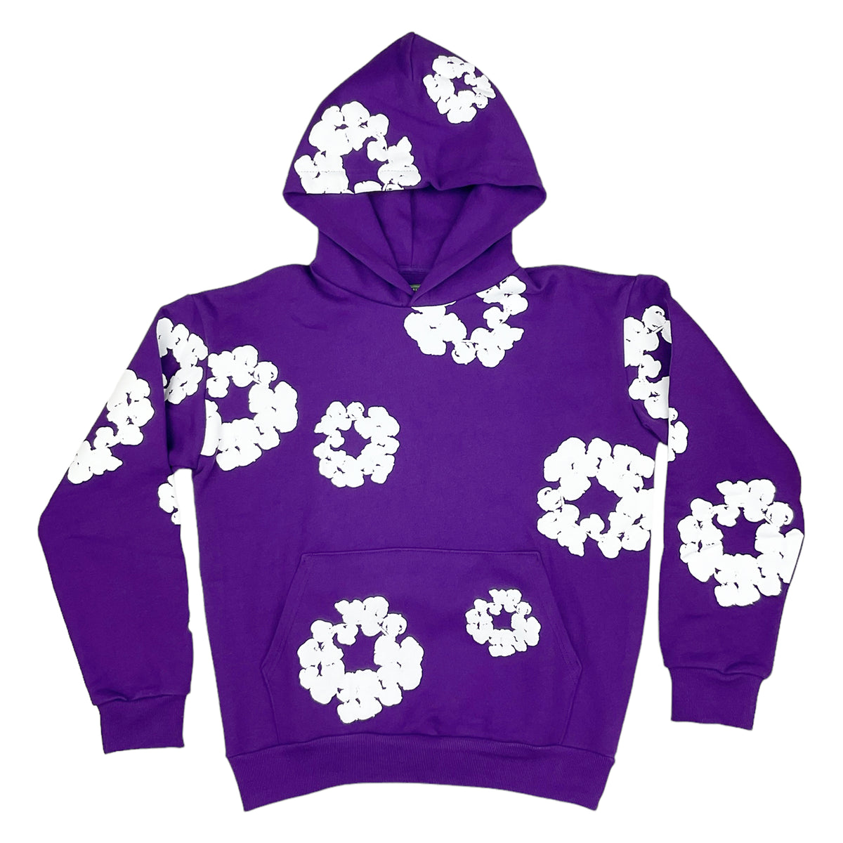 THE COTTON WREATH HOODIE SWEATSHIRT PURPLE