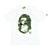 UNDEFEATED CAMO APE HEAD T-SHIRT WHITE | A BATHING APE