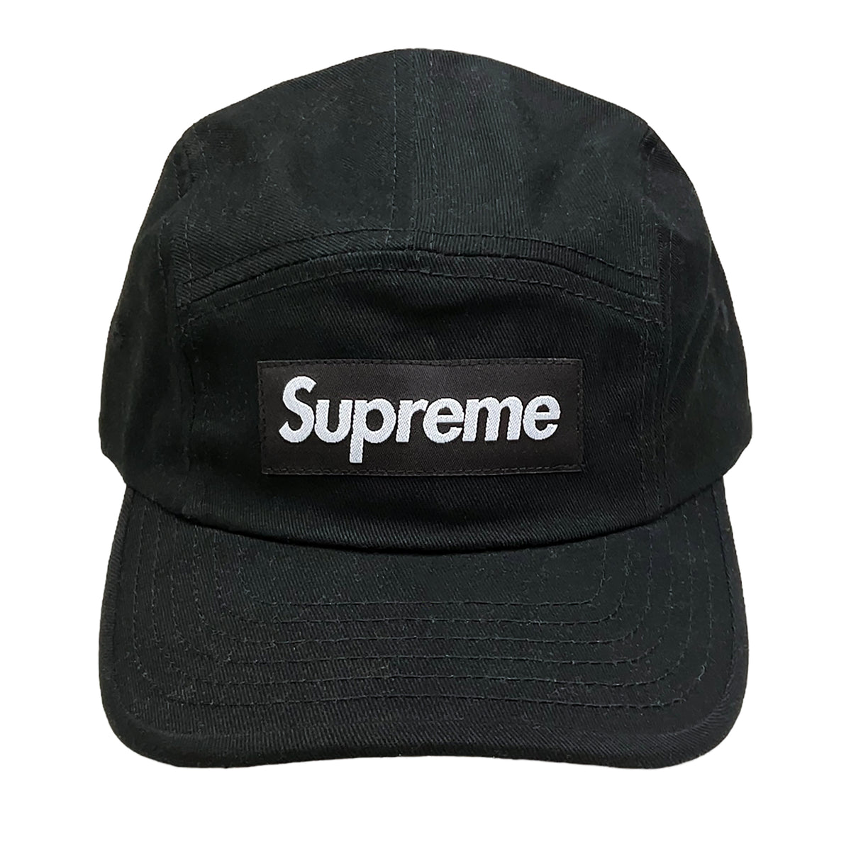 WASHED CHINO TWILL 5-PANEL CAMP CAP BLACK (SS21)