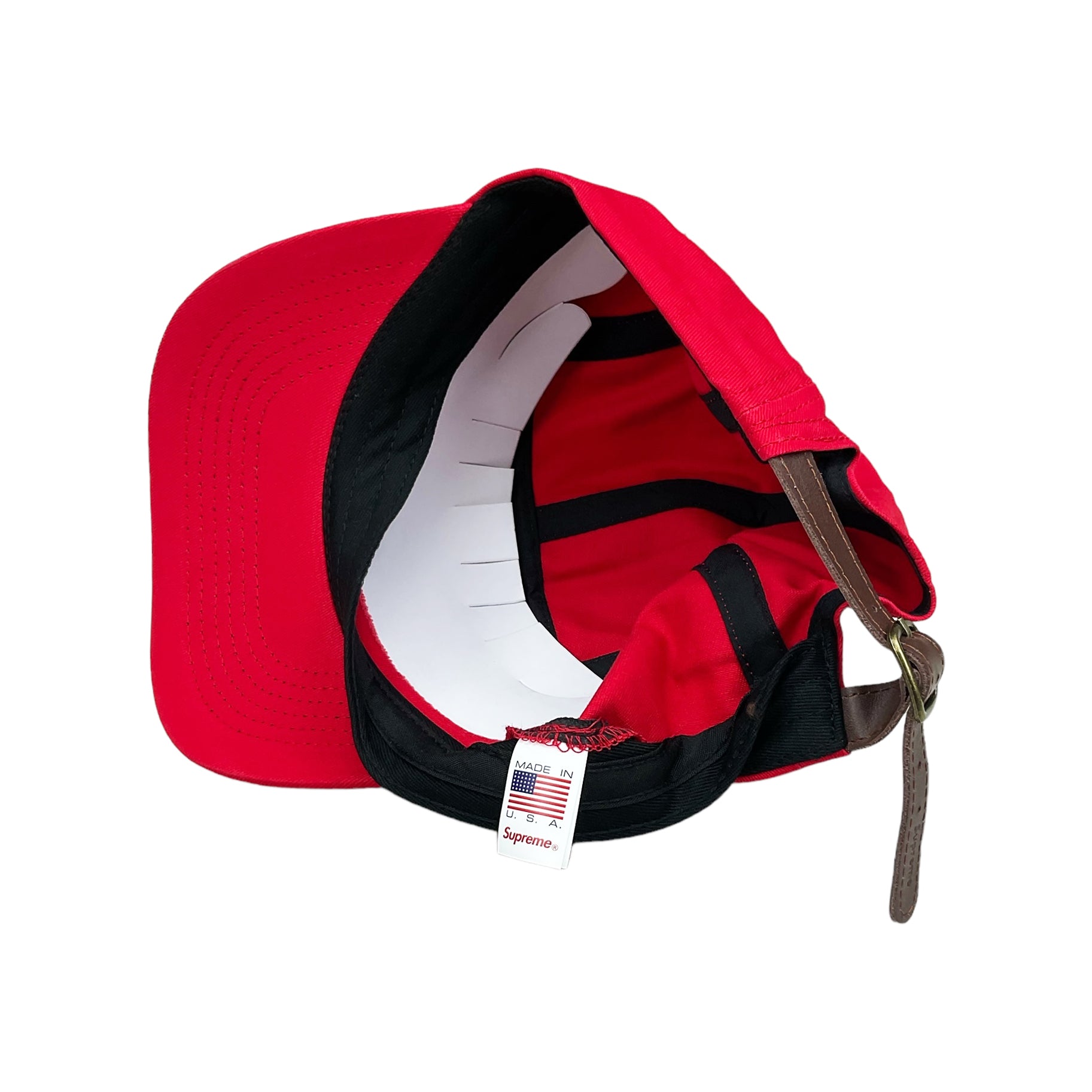 WASHED CHINO TWILL 5-PANEL CAMP CAP RED (SS21)