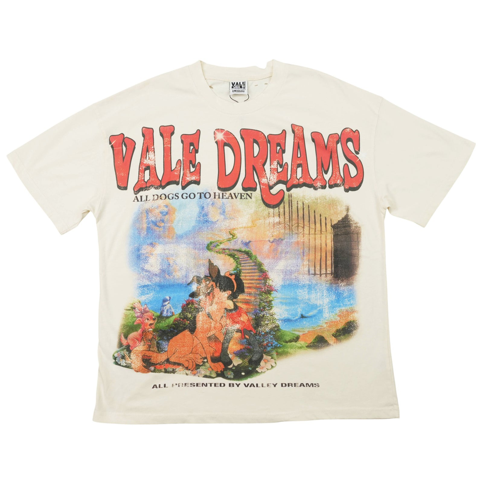 ALL DOGS GO TO HEAVEN T-SHIRT CREAM