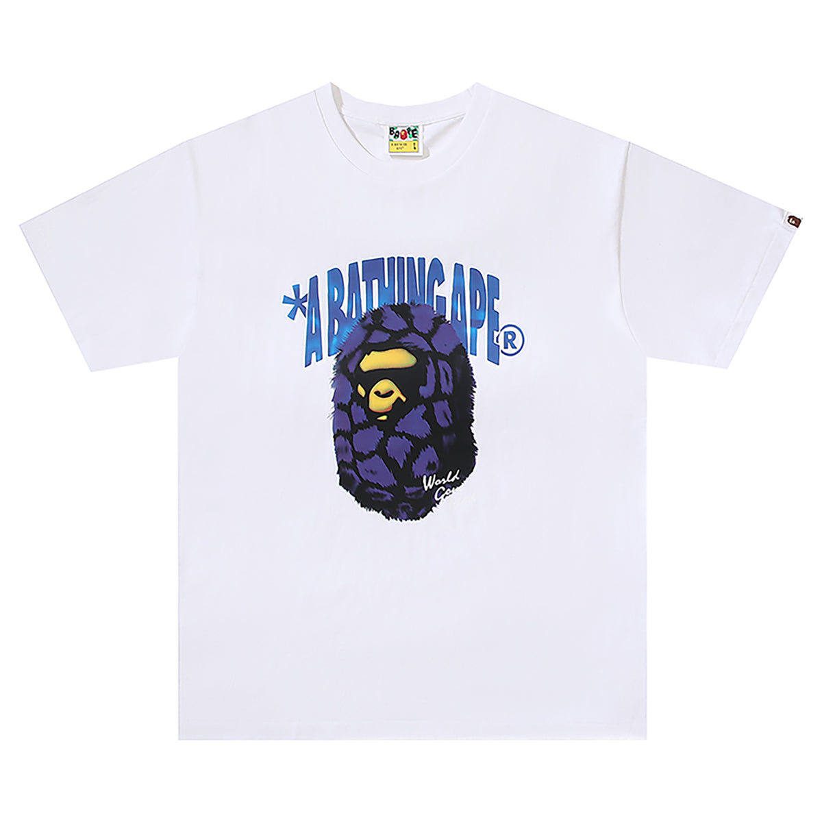FUR APE HEAD T-SHIRT WHITE | A BATHING APE