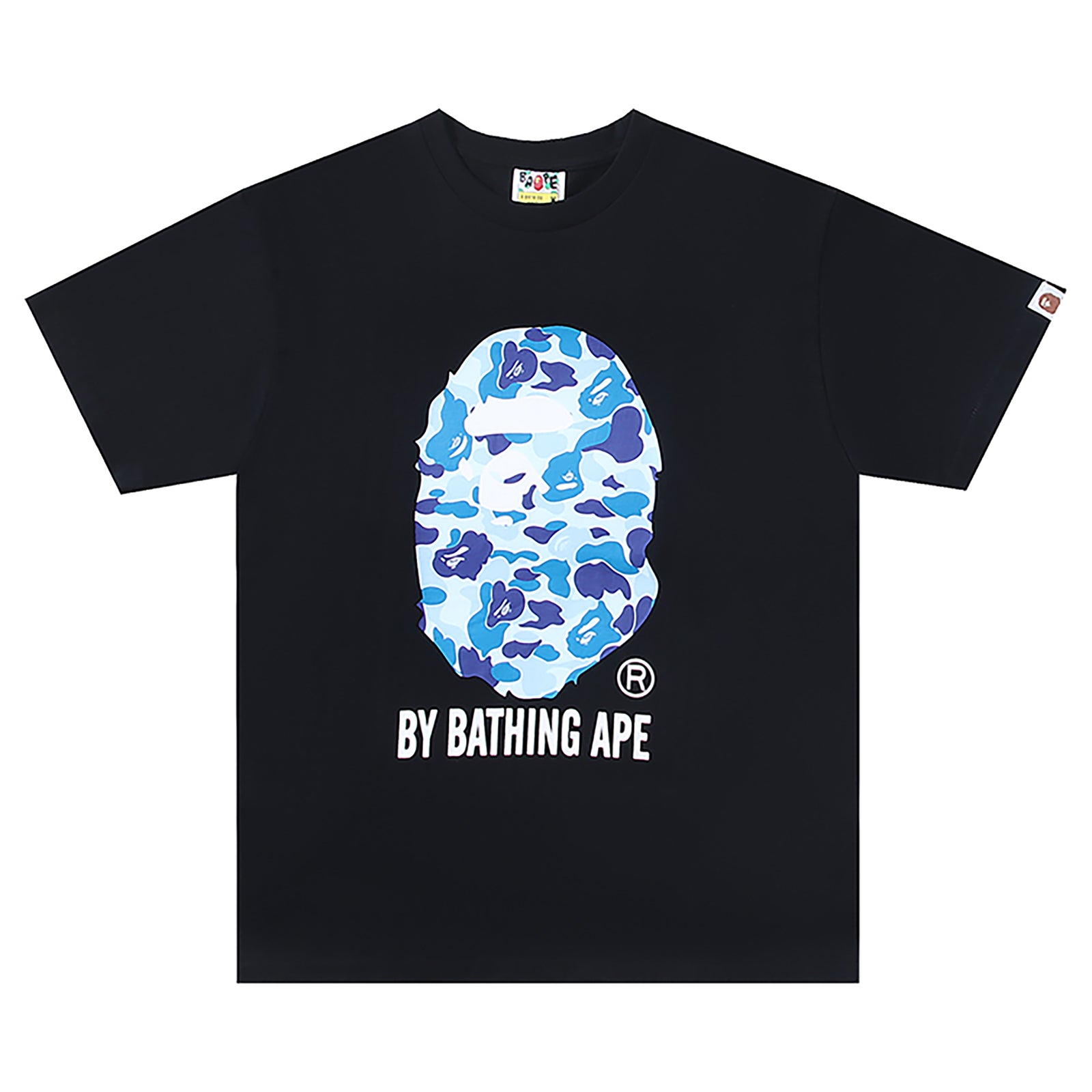 ABC CAMO APE HEAD T-SHIRT BLACK BLUE | A BATHING APE