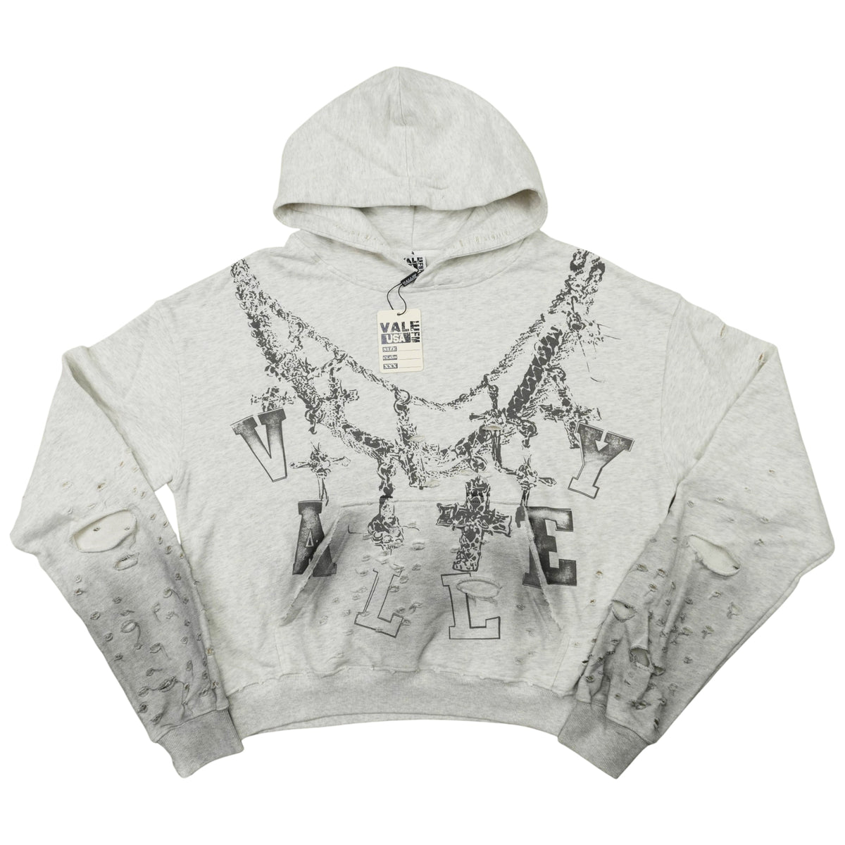 BIG CHAIN HOODIE SWEATSHIRT DIRTY HEATHER