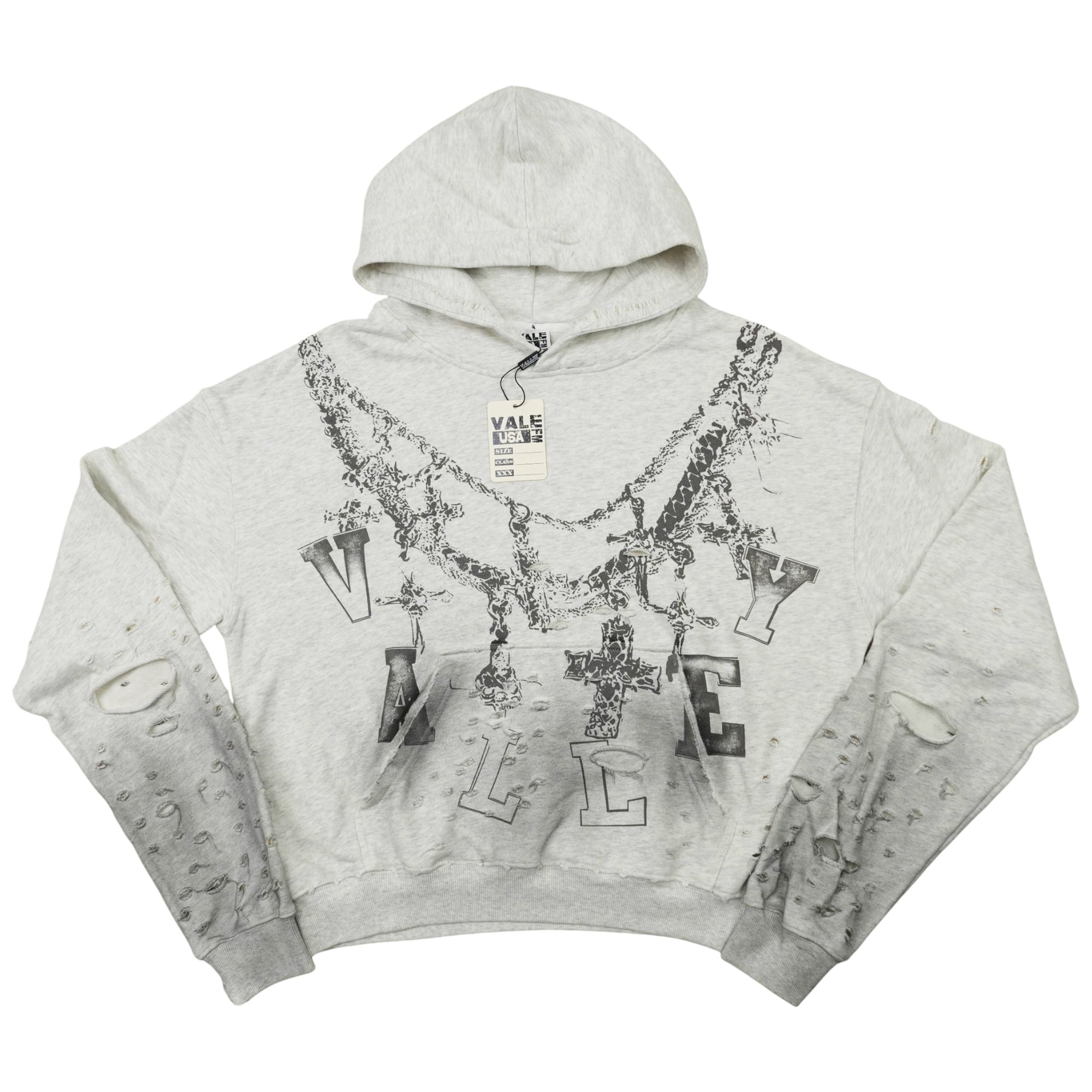 BIG CHAIN HOODIE SWEATSHIRT DIRTY HEATHER